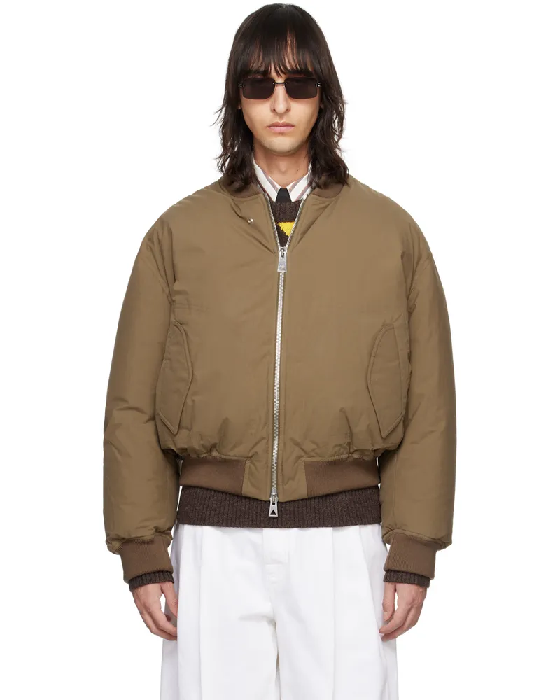 Bottega Veneta Brown Down Bomber Jacket 9523-liana
