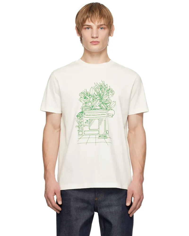 A.P.C. White Magasin T-shirt Aab