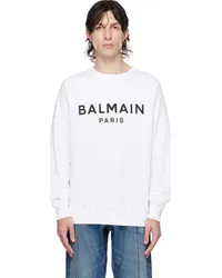 Balmain White Printed Sweatshirt Gab