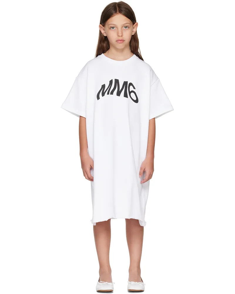 Maison Margiela Kids White Belted Dress Mm055