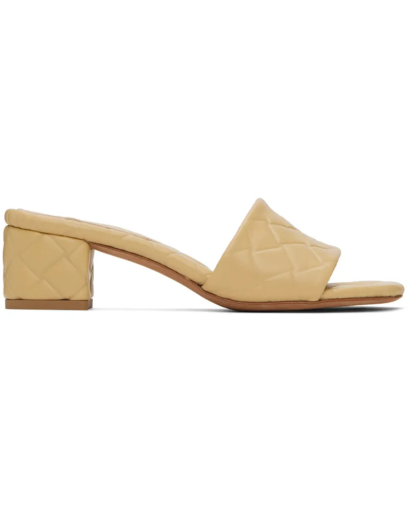 Bottega Veneta Beige Amy Mules 2624-cane