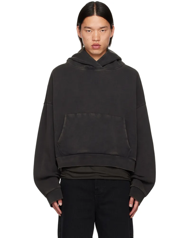 Entire Studios Black Heavy Hoodie Washed