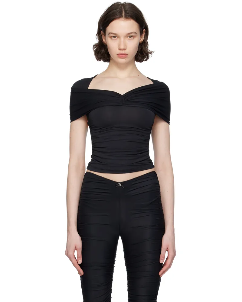 MISBHV Black Draped T-Shirt Black