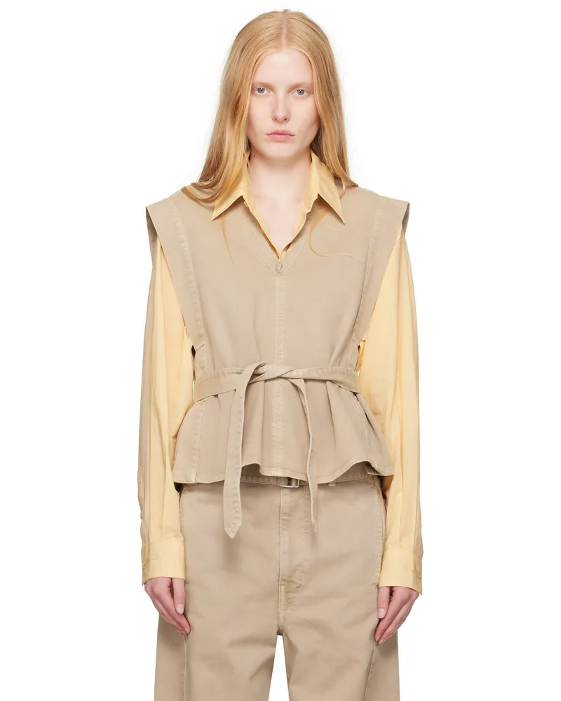 Christophe Lemaire Off-White Chasuble Denim Top Bg223