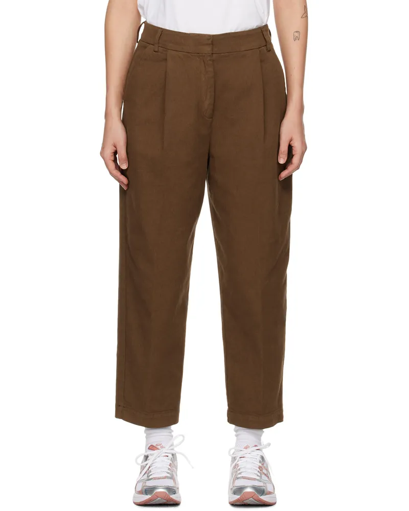 YMC Brown Market Trousers 20-brown