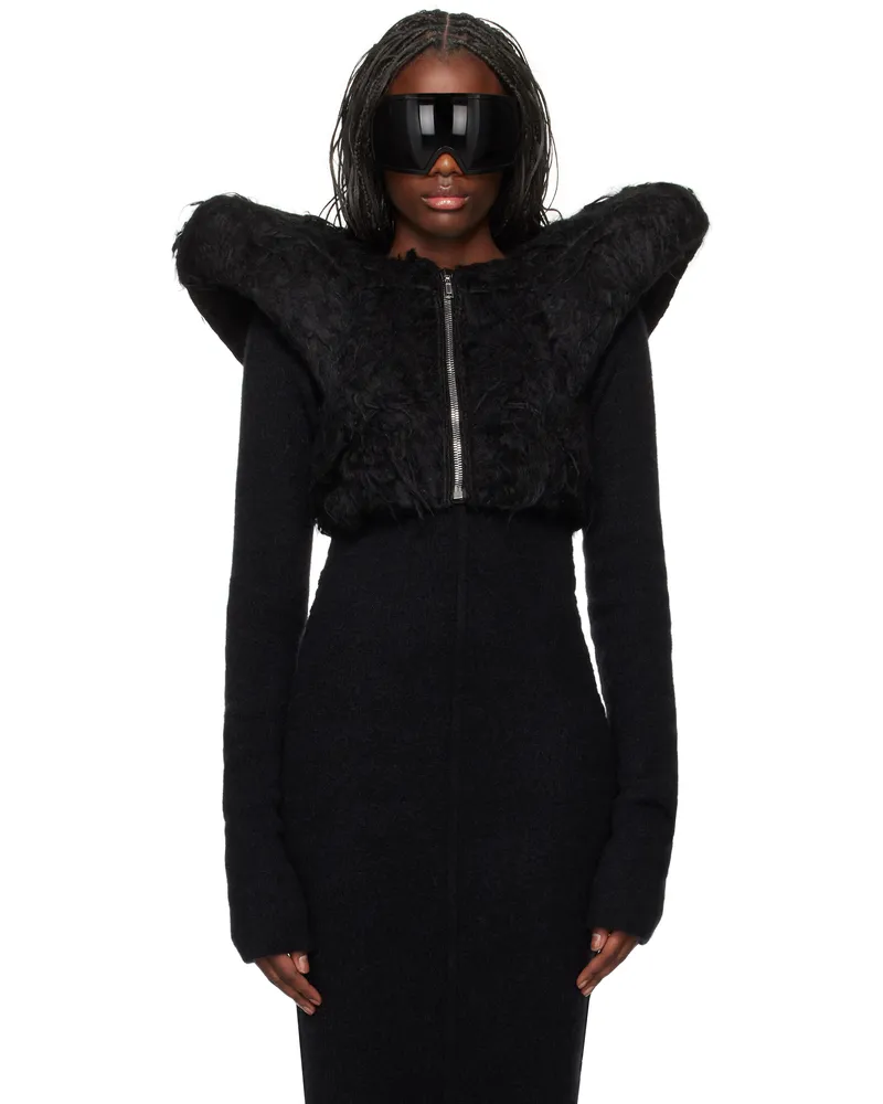 Rick Owens Black Porterville Kunst Zip Front Cardigan 09
