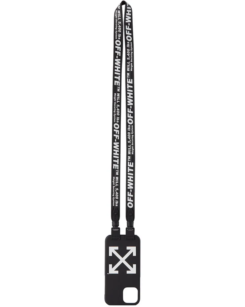 OFF-WHITE Black & White Necklace iPhone 12/12 Pro Case Black