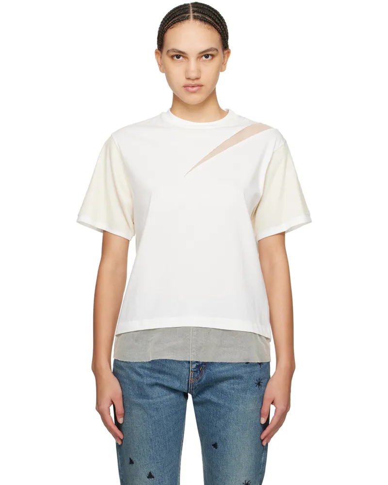 Undercover Off-White Paneled T-Shirt Off