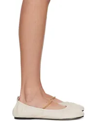 Studio Amelia Off-White Ronde Ballerina Flats Stn