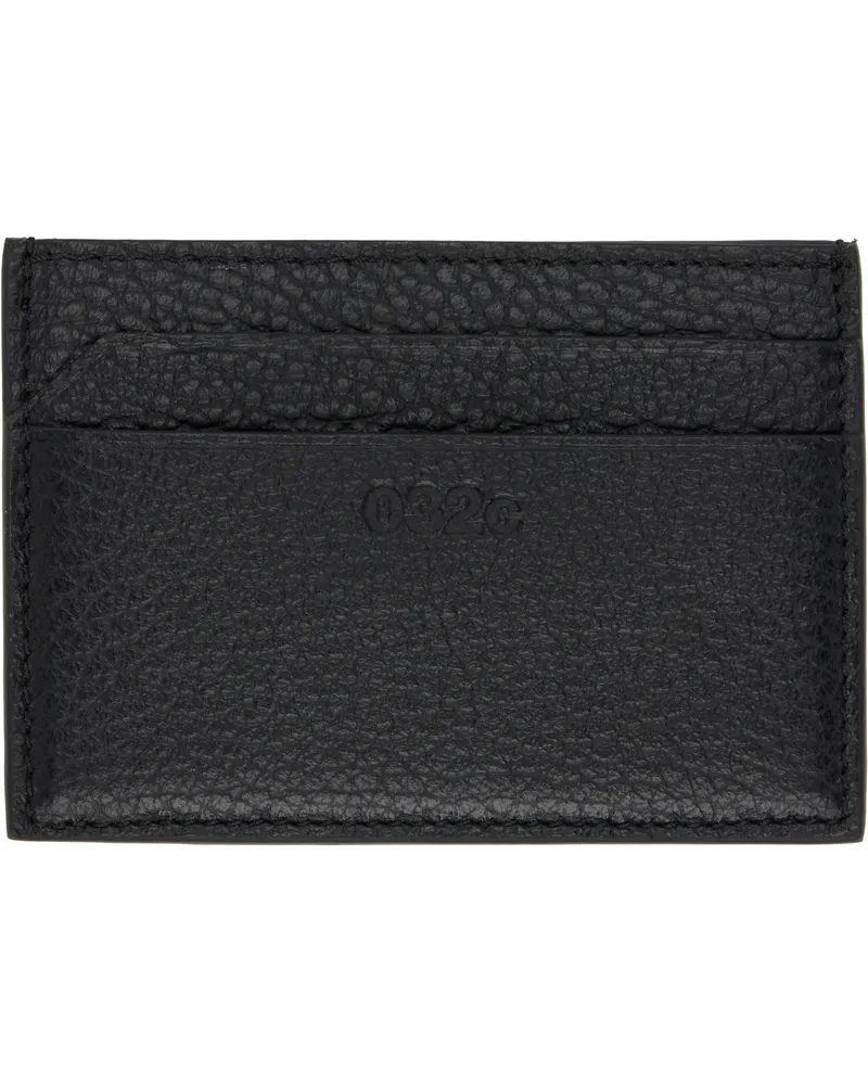 032c Black Embossed-Logo Card Holder Black