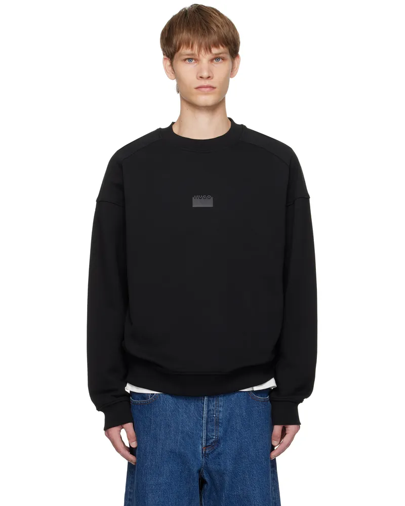 HUGO BOSS Black Bonded-Logo Sweatshirt 001-black