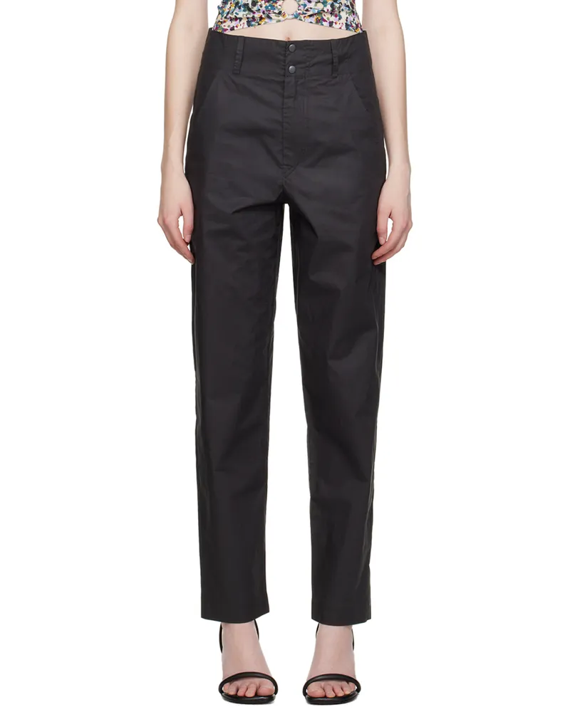 Étoile Isabel Marant Black Faliana Trousers 01bk