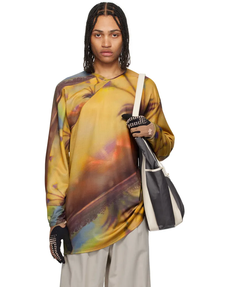 KIKO KOSTADINOV Yellow & Brown Fox Racing Edition Printed Tunic T-shirt Chai