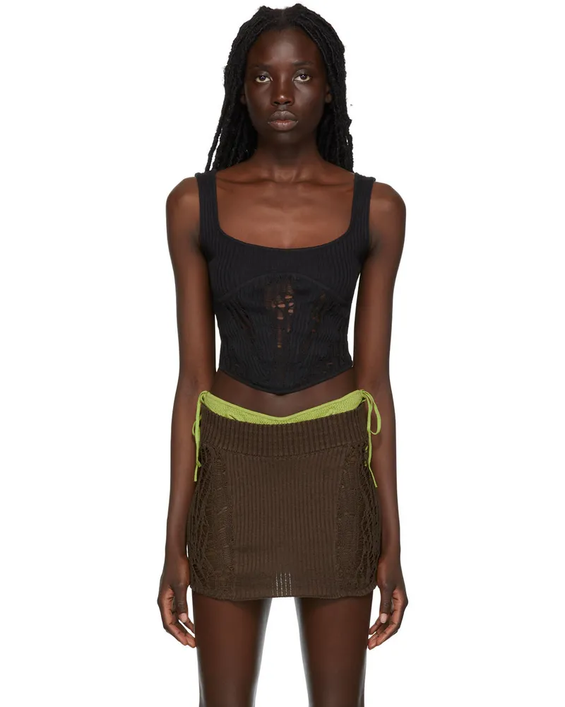 GUIZIO SSENSE Exclusive Black Tank Top Black