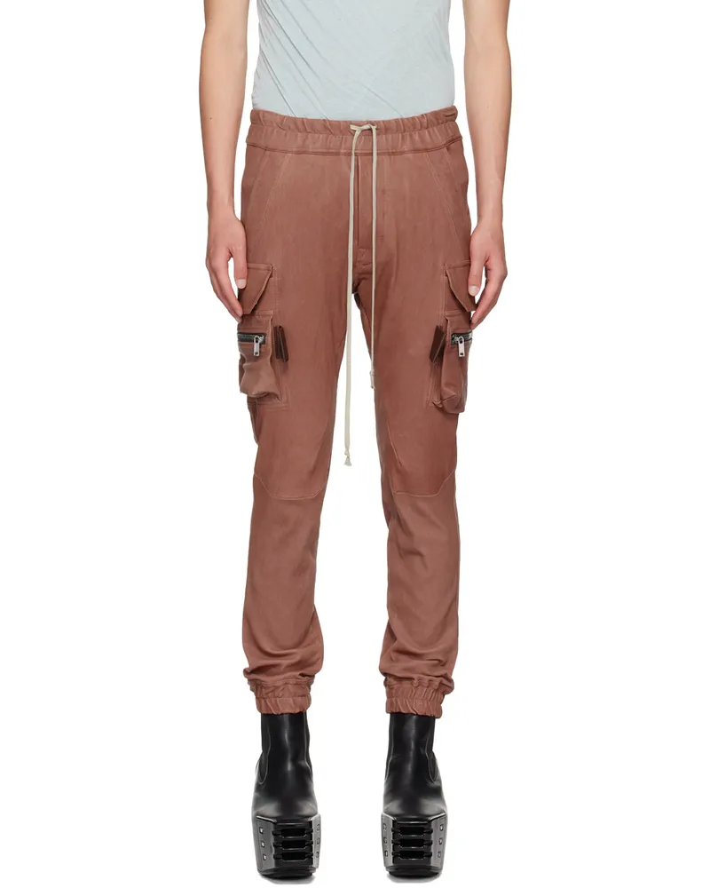 Rick Owens Pink Porterville Mastodon Leather Pants 23