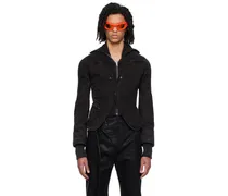 Black Silhouette Denim Jacket