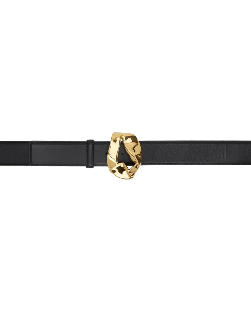 Bottega Veneta Black Abstract Belt 1019