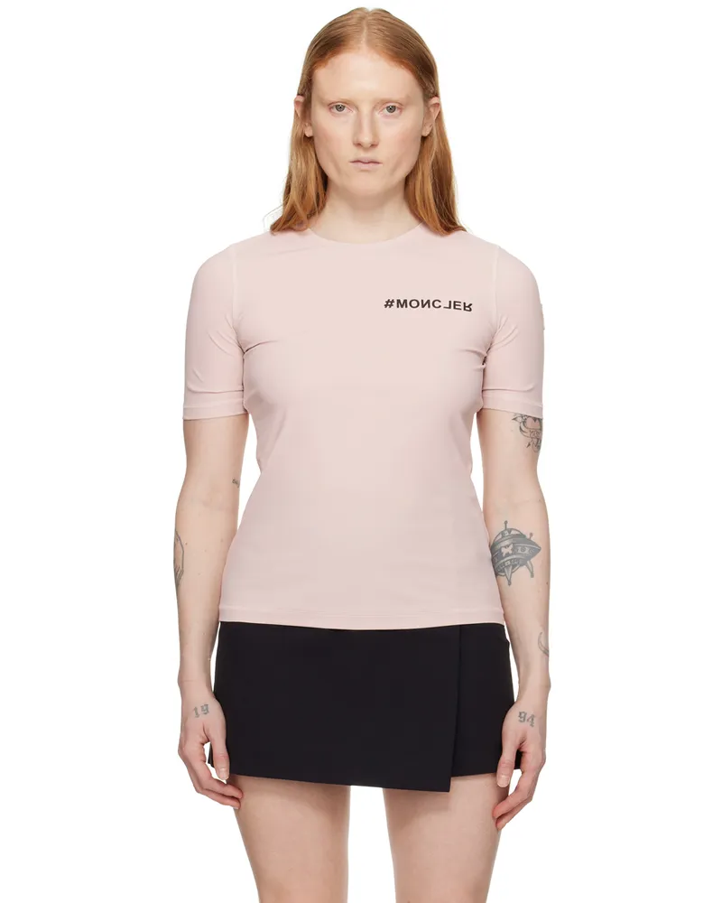 Moncler Pink Maglia T-Shirt 50w