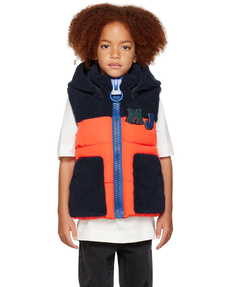 Marc Jacobs Kids Navy & Orange Padded Vest 407