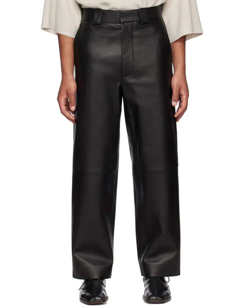 Fear of God Black Work Leather Pants Black