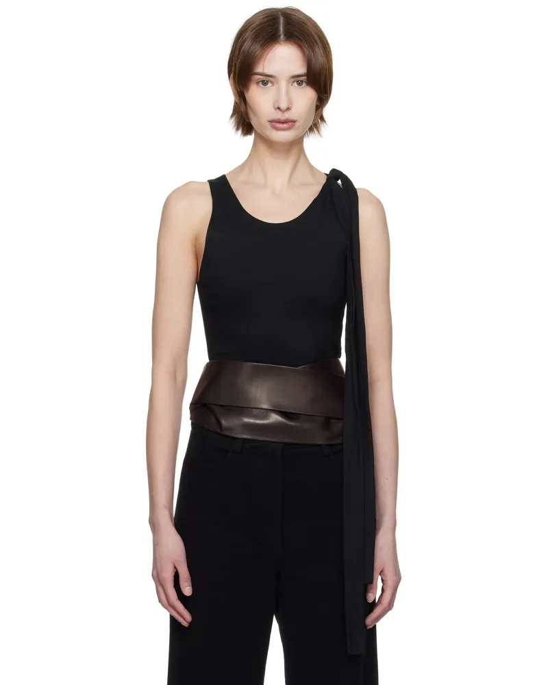 AARON ESH Black Tied Tank Top Black