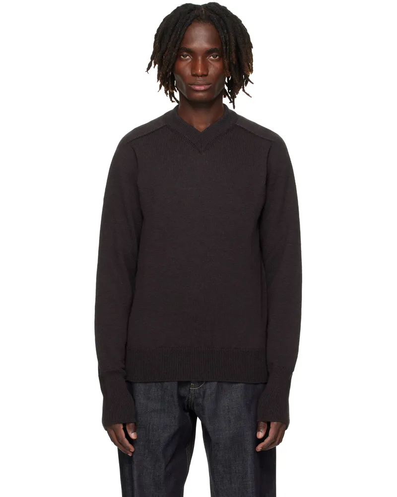Studio Nicholson Brown Inverness Sweater Walnut