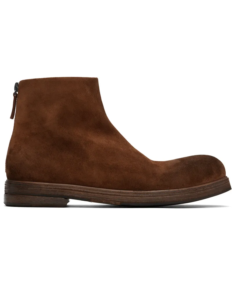 Marsèll Brown Zucco Zeppa Boots Basalt