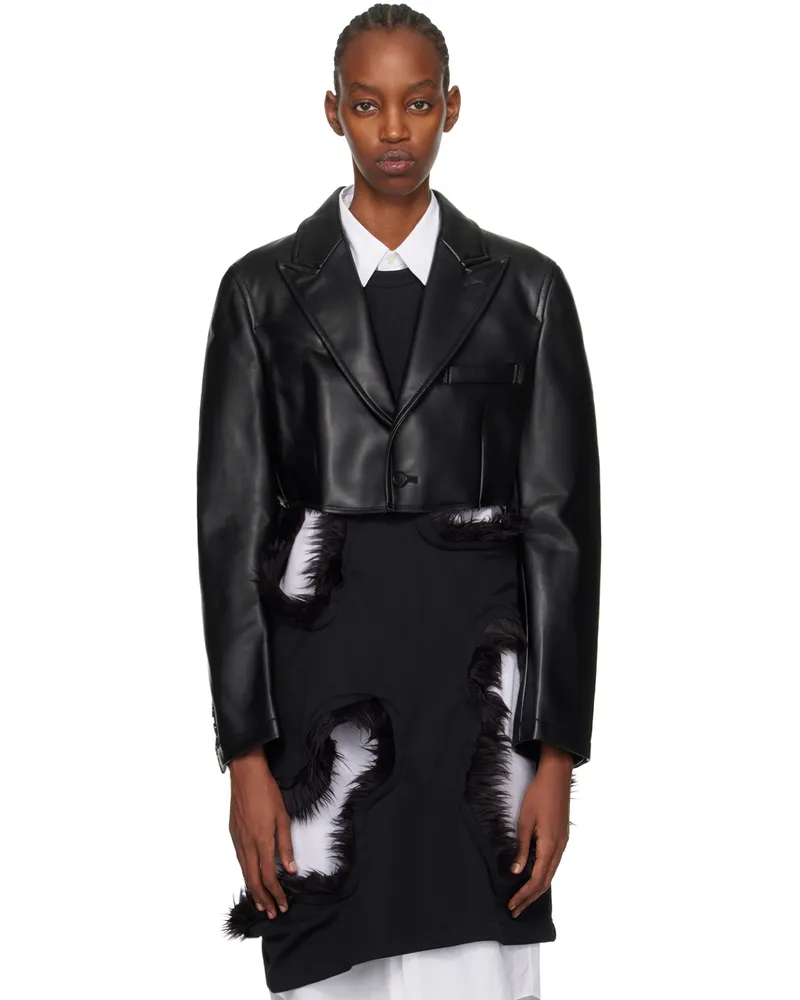 Comme des Garçons Black Padded Faux-Leather Jacket 1