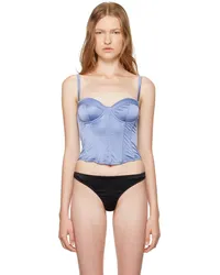 Fleur Du Mal Blue Hamptons Corset Denim