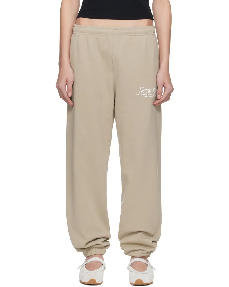 SPORTY & RICH Beige NY 94 Sweatpants 13