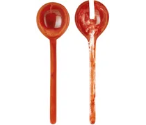 Red Serving Spoon Set