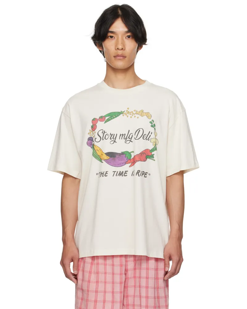 STORY mfg. Off-White Grateful S/S T-Shirt Ecru