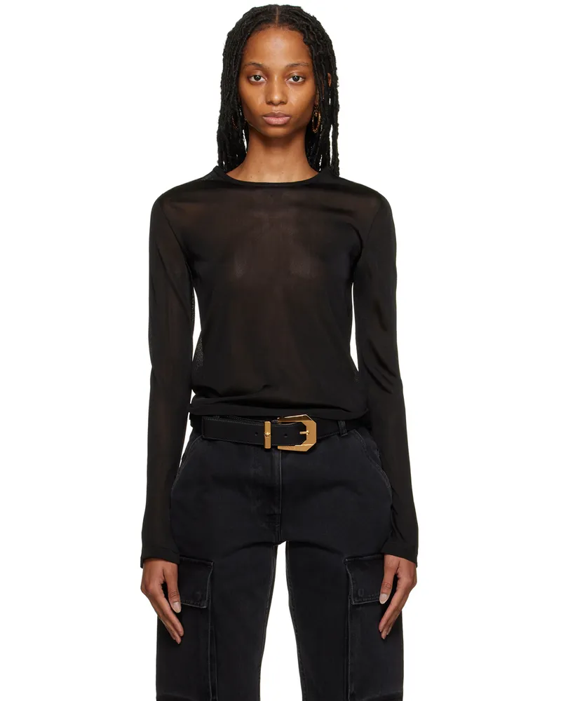 Versace Black Slashed Sweater 1b000-black