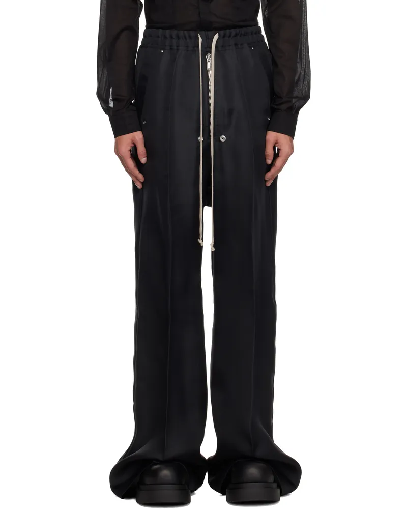 Rick Owens Black Hollywood Wide Bela Trousers 09