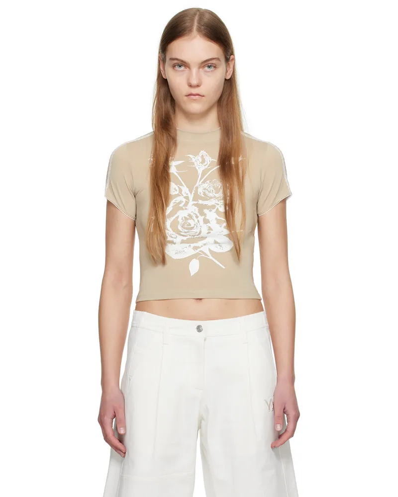 OPEN YY Beige Rose Baby T-Shirt Beige