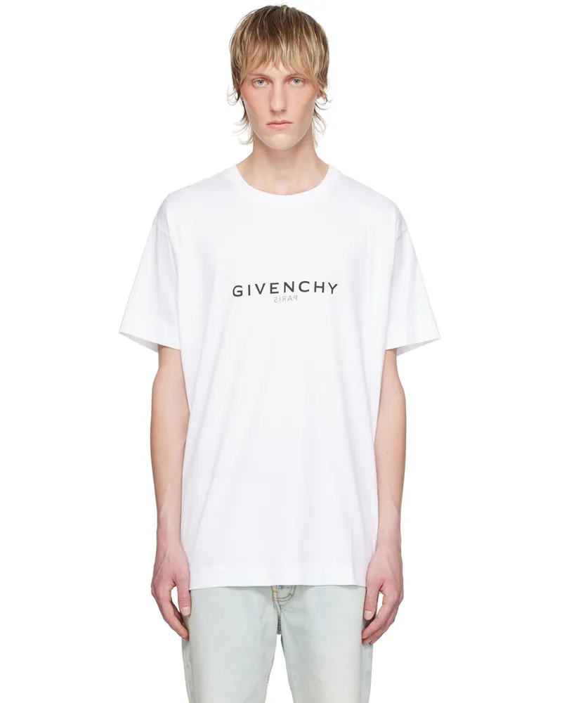 Givenchy White Reverse T-Shirt 100-white
