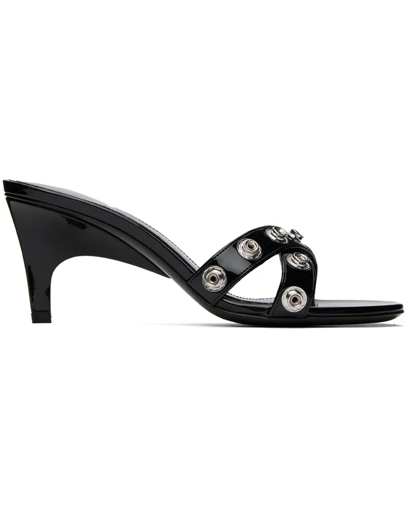 ATTICO Black Cosmo Heeled Sandals 100