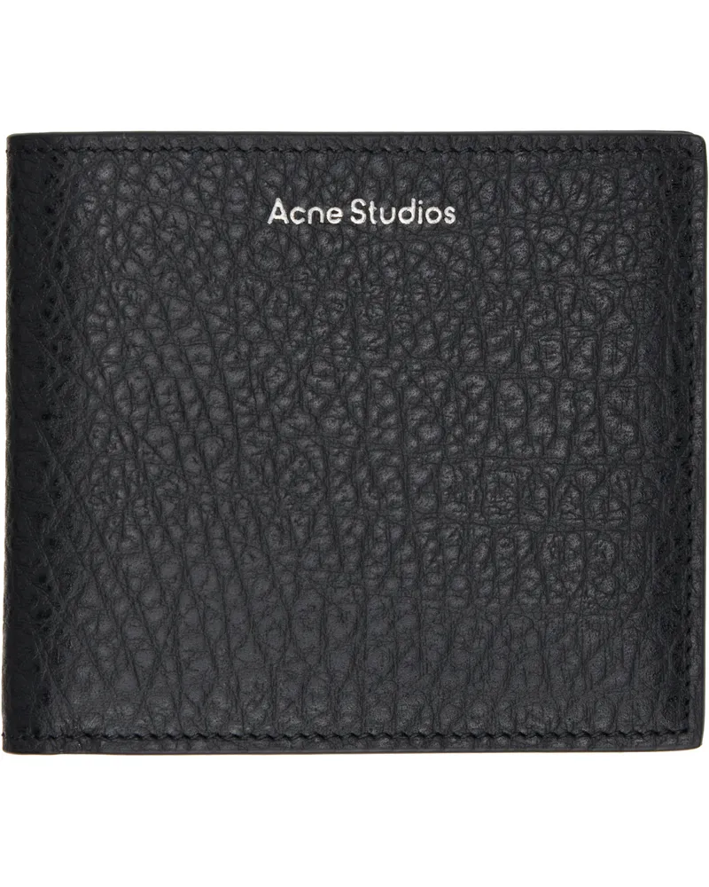 Acne Studios Black Folded Leather Wallet 900