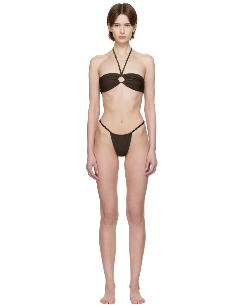 Isa Boulder Brown V Knot & Avril Bikini Dark