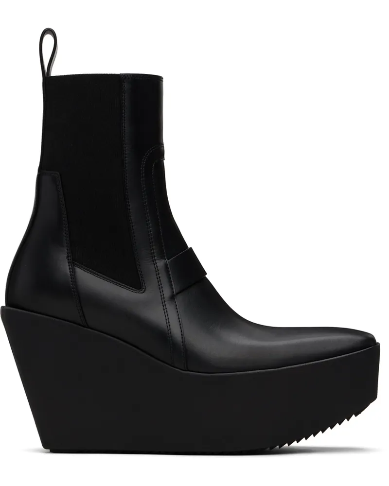 Rick Owens Black Sliver Platform Beatle Boots 09
