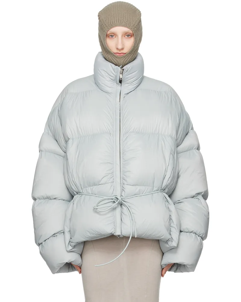 Rick Owens Blue Porterville Sail Down Jacket 36