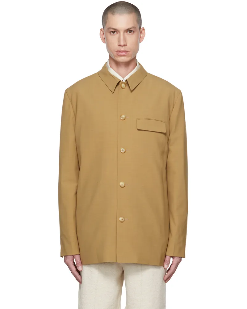 Nanushka Tan Jair Blazer Camel