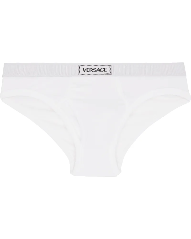 Versace White 90s Vintage Logo Briefs 1w000-optical