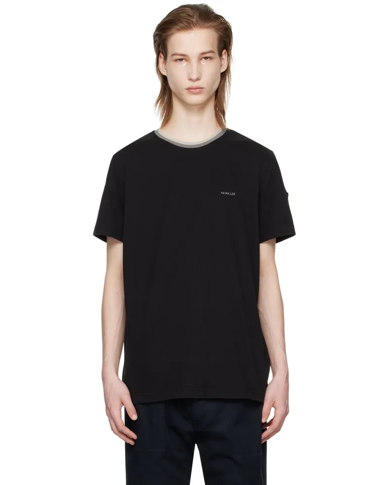 Moncler Black Bonded T-Shirt 999
