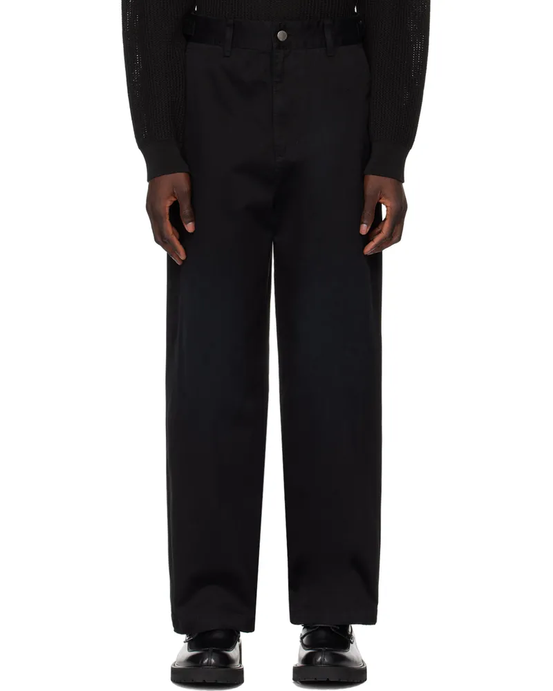 SOLID HOMME Black Wide Denim Trousers 510b