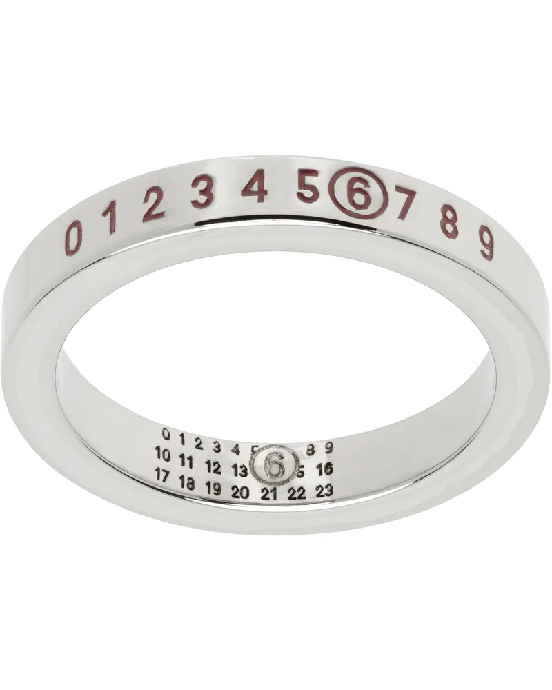 Maison Margiela SSENSE Exclusive Silver 'Year of the Snake' Numeric Minimal Signature Ring 969