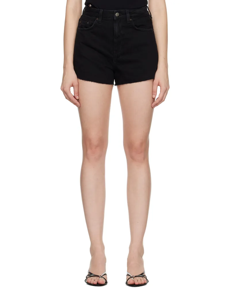 ksubi Black Rise N Hi Stealth Denim Shorts Black