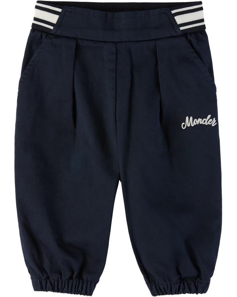 Moncler Baby Navy Twill Trousers 744