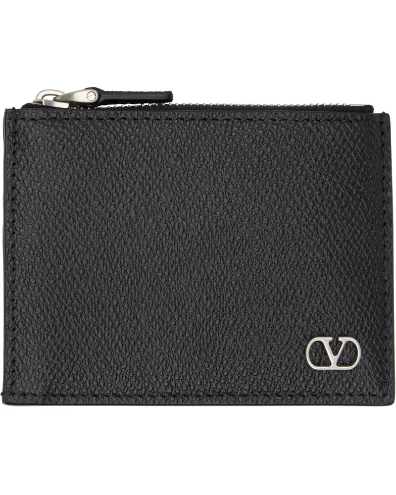 Valentino Garavani Black VLogo Signature Card Holder 0no