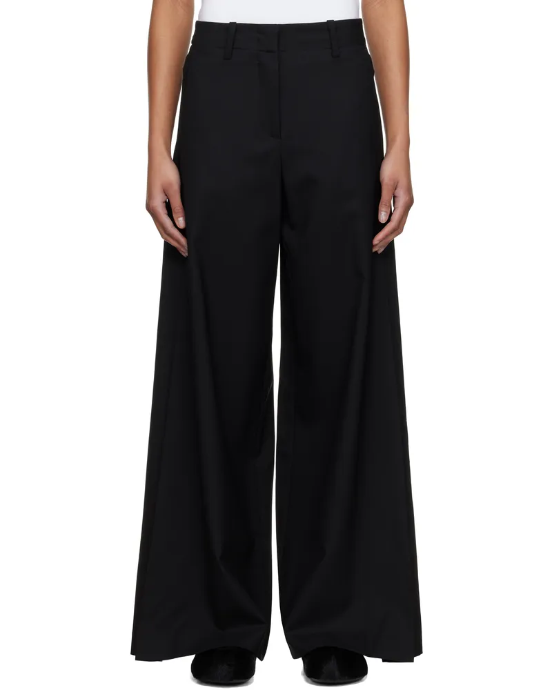 Kenzo Black Kenzo Paris Wide-Leg Trousers 99